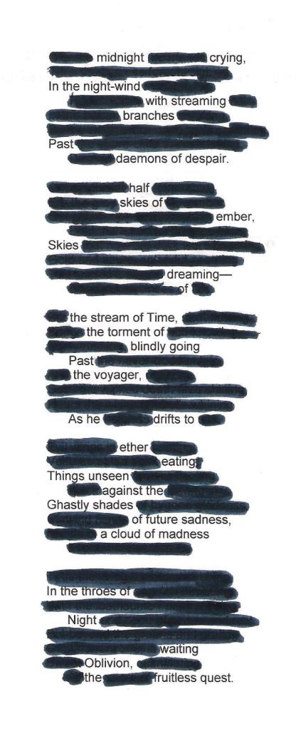 I guess I would title the new poem, in true Lovecraftian fashion, "Aeons"